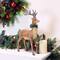 15.5" Glittered Brown Standing Christmas Decoration